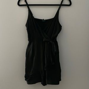 Black Ruffle Romper